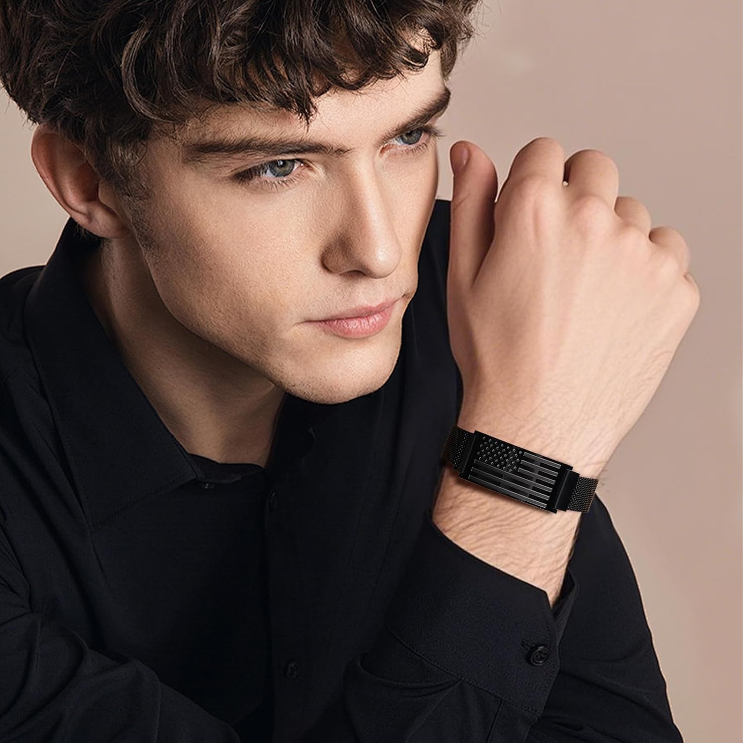 American Flag Cross Bracelets Bible Verse Stainless Steel Adjustable Bracelet Religious Christian Jewelry Gifts for Men Birthday Easter Baptism Valentine Gifts Grandson Son - Image 5