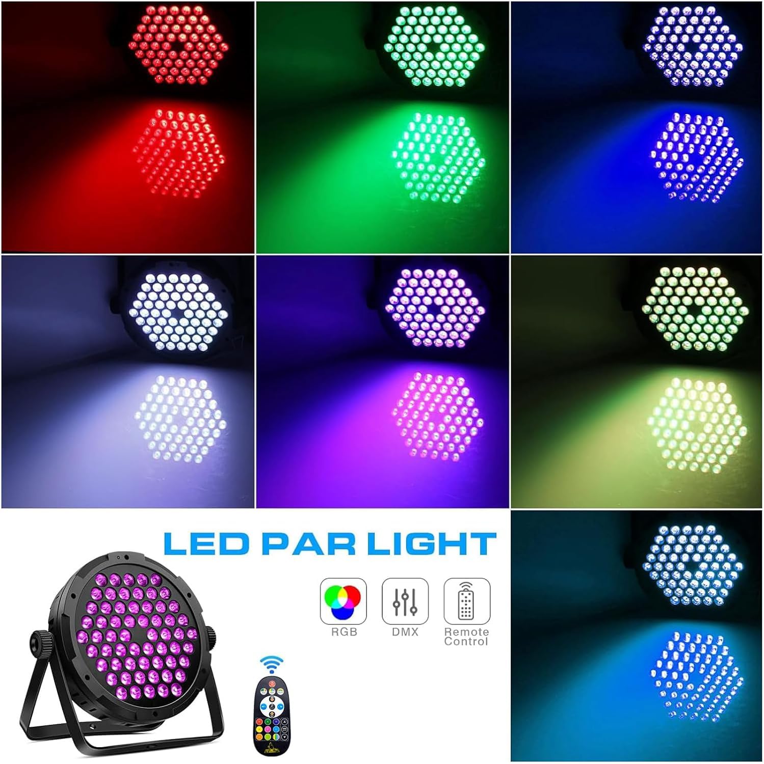 Amazon.co.jp: PAIFIEVD ステージライト 60LED パーライト RGB舞台照明