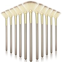 Vista 1 de 12 brochas suaves para abanicos faciales, rubor, brochas de maquillaje, aplicador de ácido, herramientas cosméticas multiuso para máscara