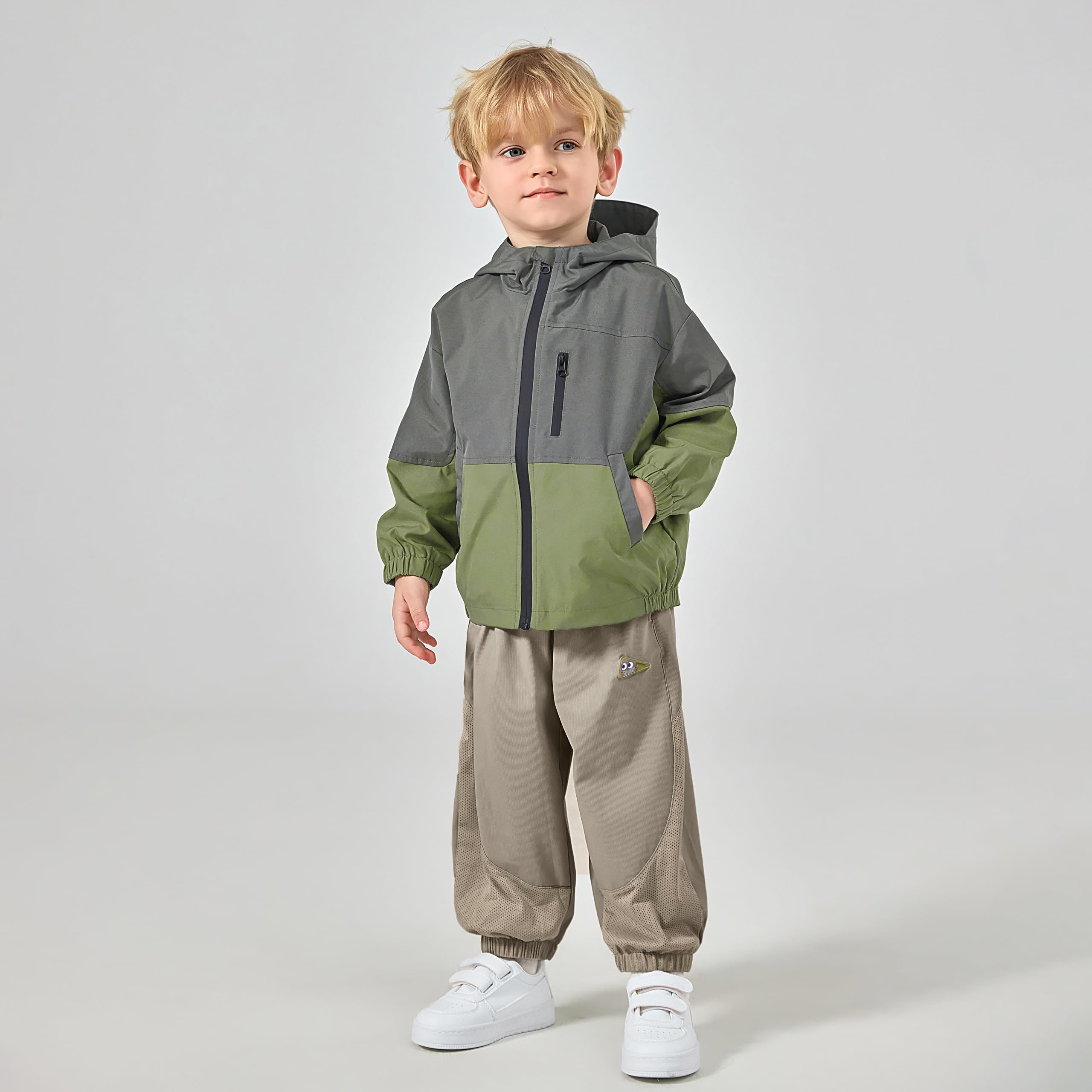 Volunboy Pantaloni da Jogging per Bambini, Jogger Leggeri Traspiranti con Tasche e Vita Elastica per Scuola, Estate, Corsa (Bimbo/Bimba)