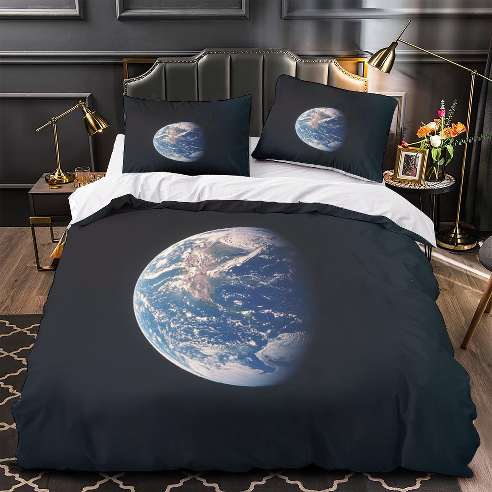 Vue de la Terre housse de couette photographie spatiale microfibre légère