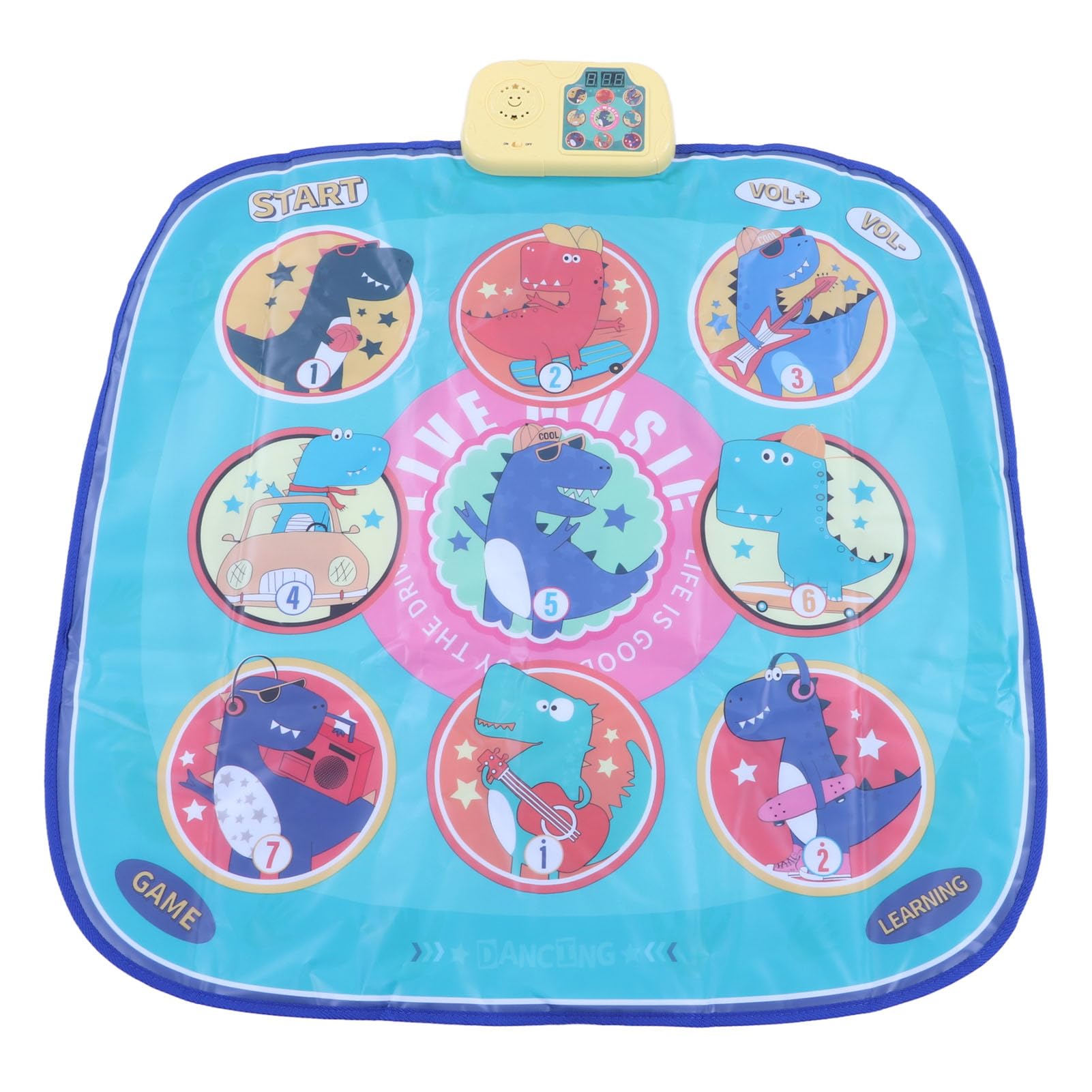Zhangpu Dance Mat Music Play Mat, Adjustable Volume, Game Modes Dinosaur Electronic Dance Gamepad Toys for Kids