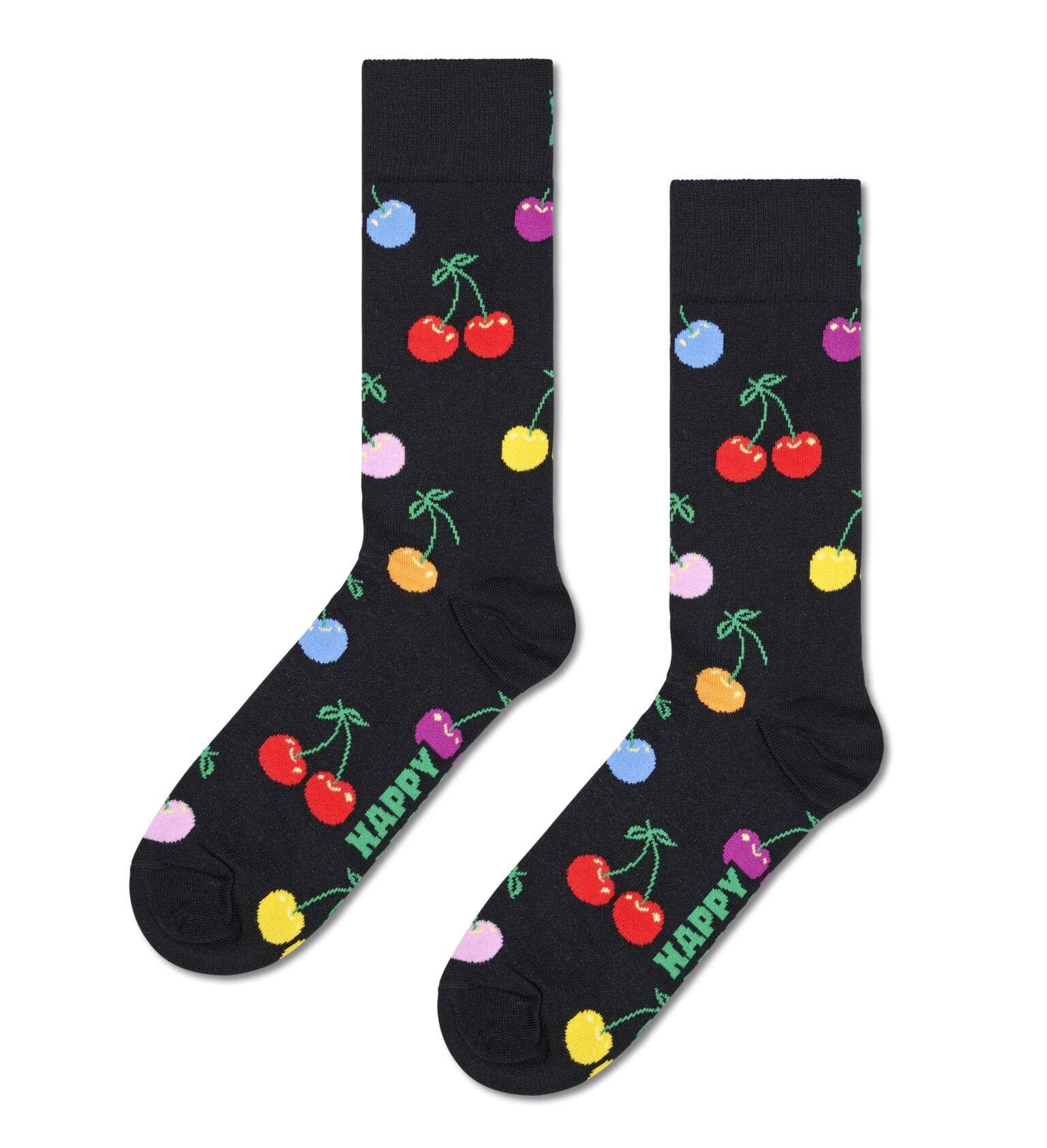 Happy Socks, Crew Socks, Cherry Sock for Men and Women, Size 36-40