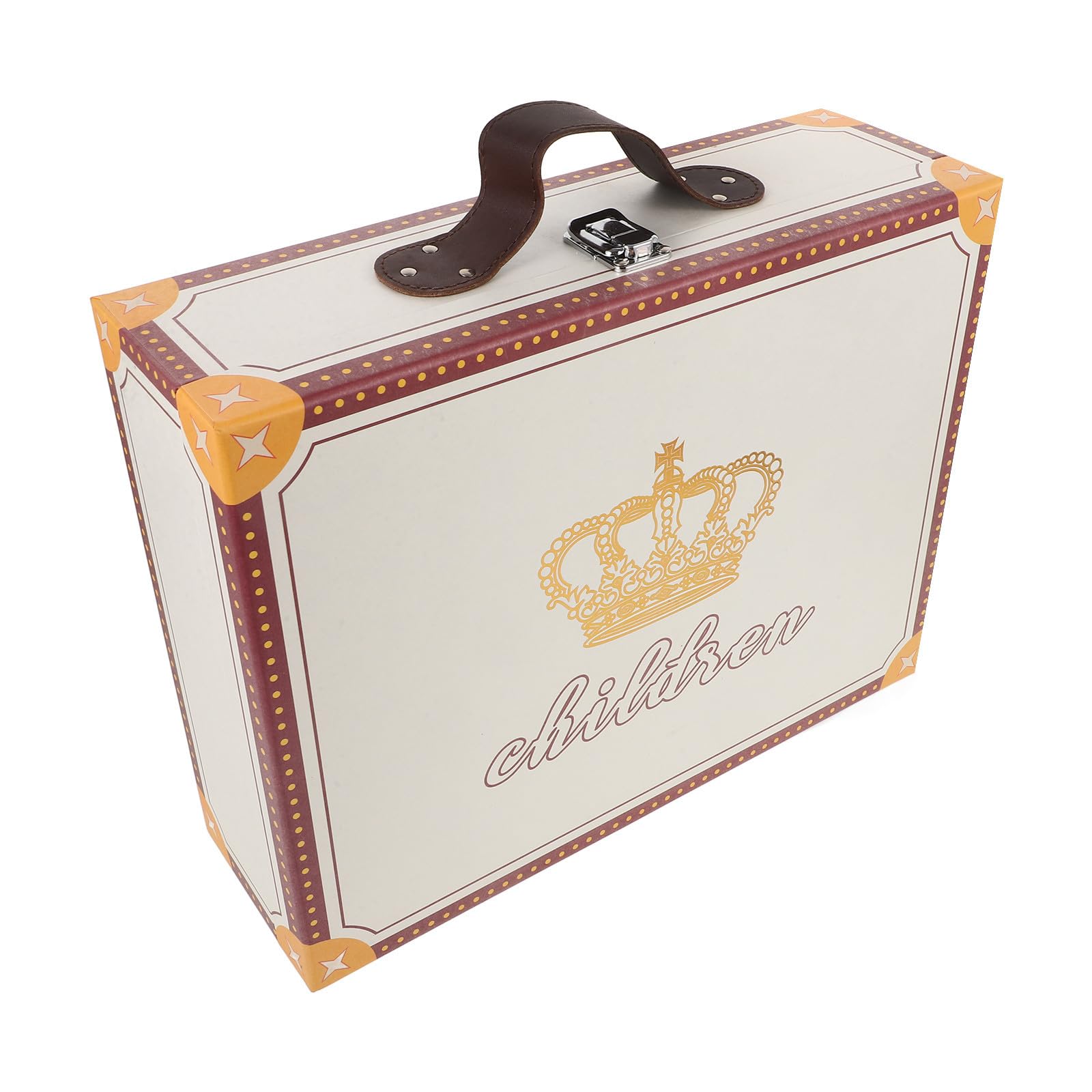 Levemolo Scatola Valigia Portatile in Cartone con Manico Contenitore per Dolcetti e Regali Box Regalo Decorativo per Feste Matrimonio e Bomboniere per Confezioni Party e Presentazioni