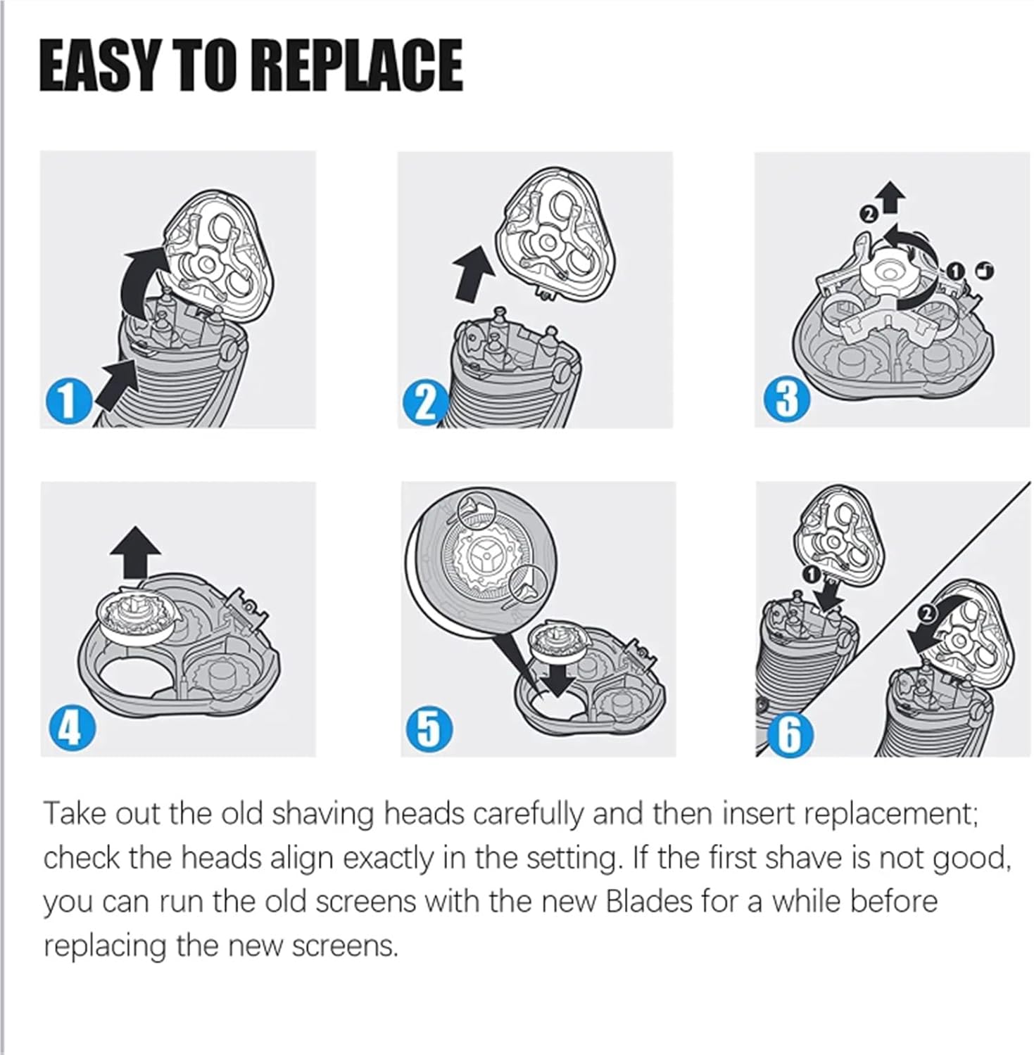 フルセットシェーバーヘッド、フィリップス対応、HQ6900 HQ6940 HQ6941 HQ6942 HQ6950 HQ6996 H