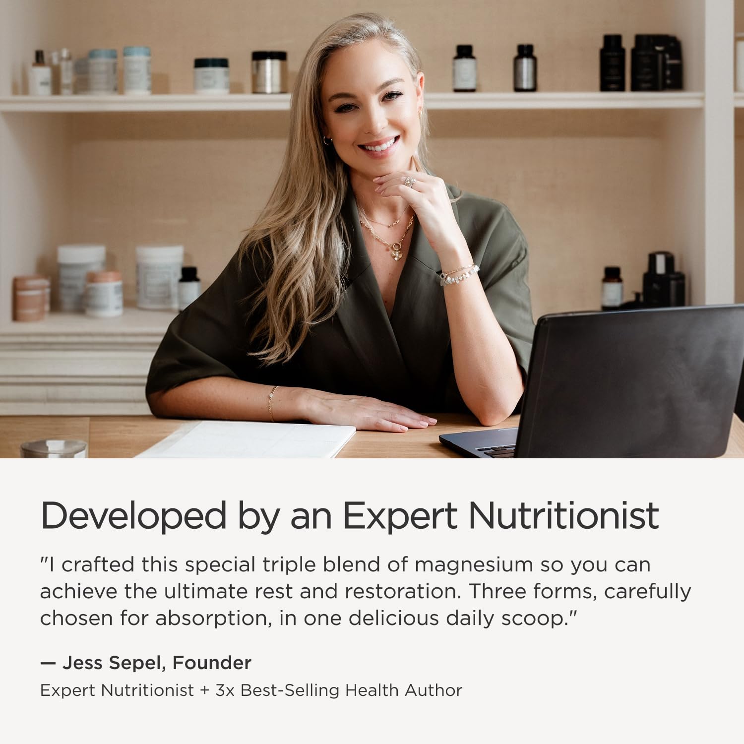 JSHealth Magnesium Powder for Sleep 400mg Triple-Form Glycinate — Amazon image 6