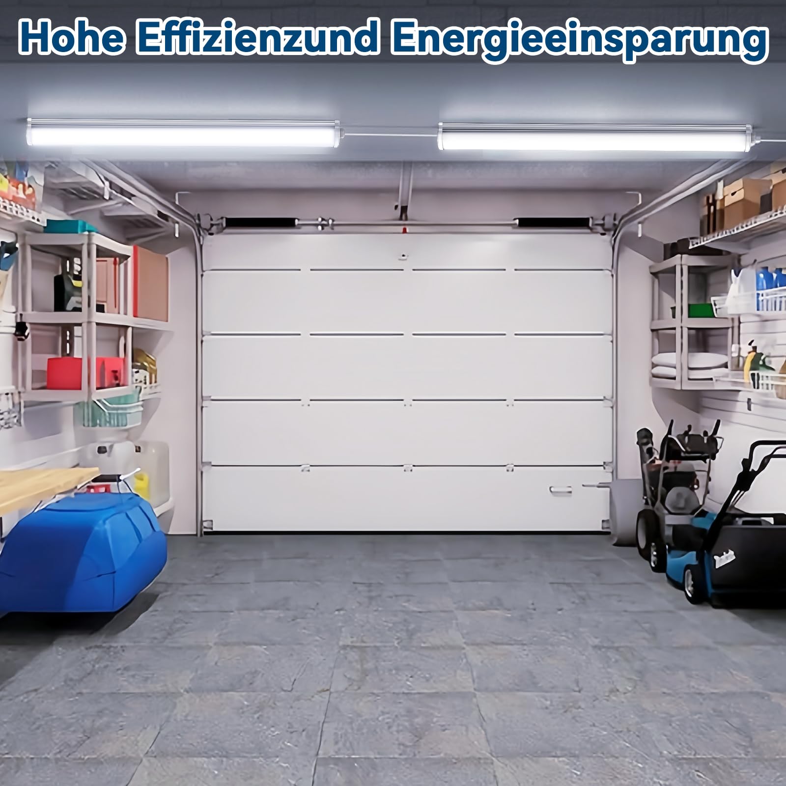 JESLED - 12er Set LED Feuchtraumleuchte 150cm IP65-38W 6500 Lumen - 6500K Neutralweiß - Verknüpfbar - Kellerleuchte, Nassraumleuchte - Feuchtraum Wannenleuchte | Einfache Montage Verknüpfbar Nassraumleuchte, IP65 Wasserfest Lichtleiste für Büro Keller Gar