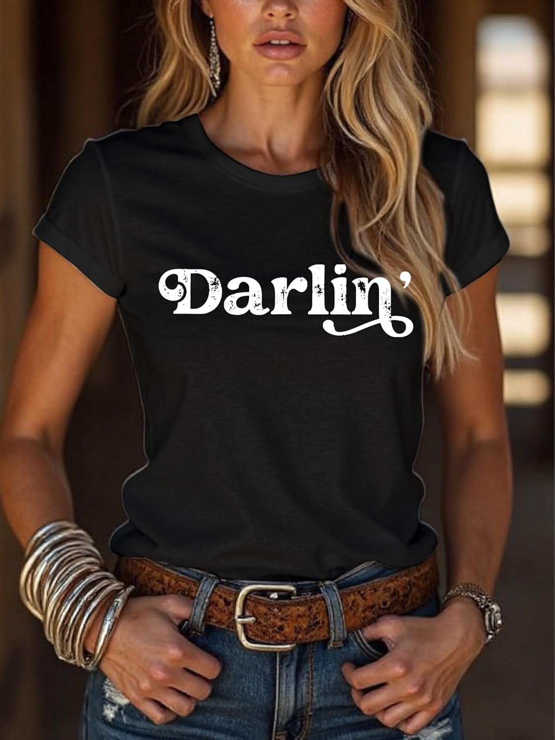 Western Shirts for Women,Boho Cowgirl T Shirts Vintage Rodeo Graphic Tees Short Sleeve Casual Tops Vacation Outfit - Image 5