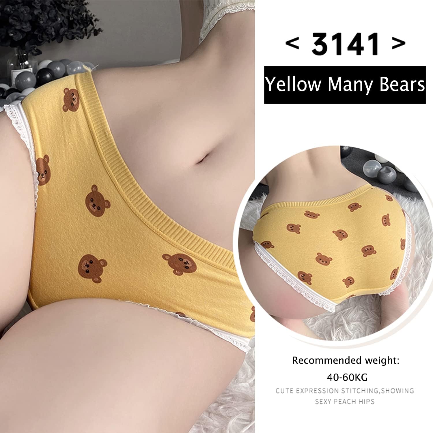 SINMIUANIME Women's Panties Breathable Cotton Brief Cosplay Anime Print Underwear Cute 5-Pack - Image 5