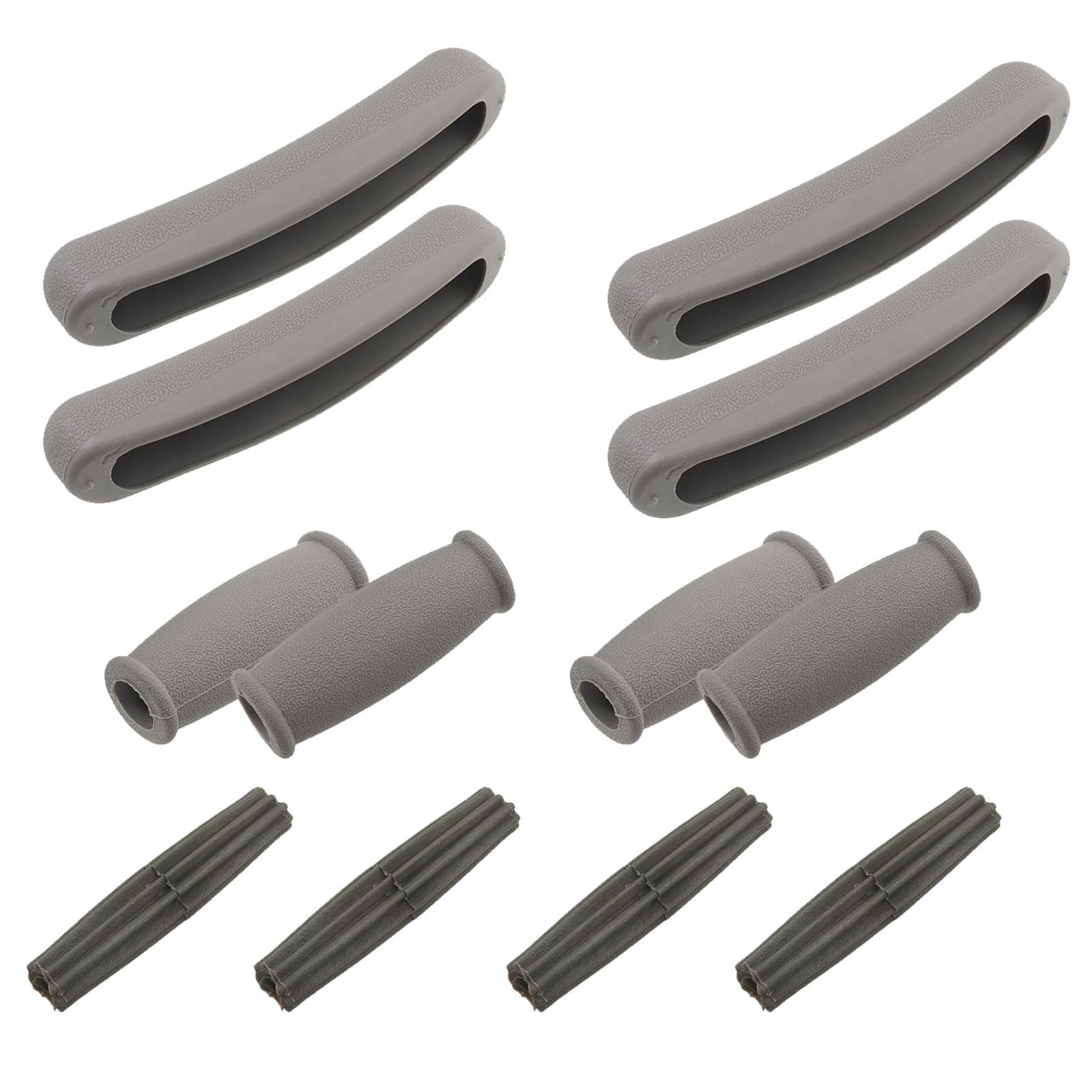 2 Juegos Almohadillas Suaves para Axilas y Empuñaduras Ergonómicas para Muletas Cojines de Apoyo Gris con Núcleo de Agarre para Adultos Accesorios de Movilidad para Rehabilitación