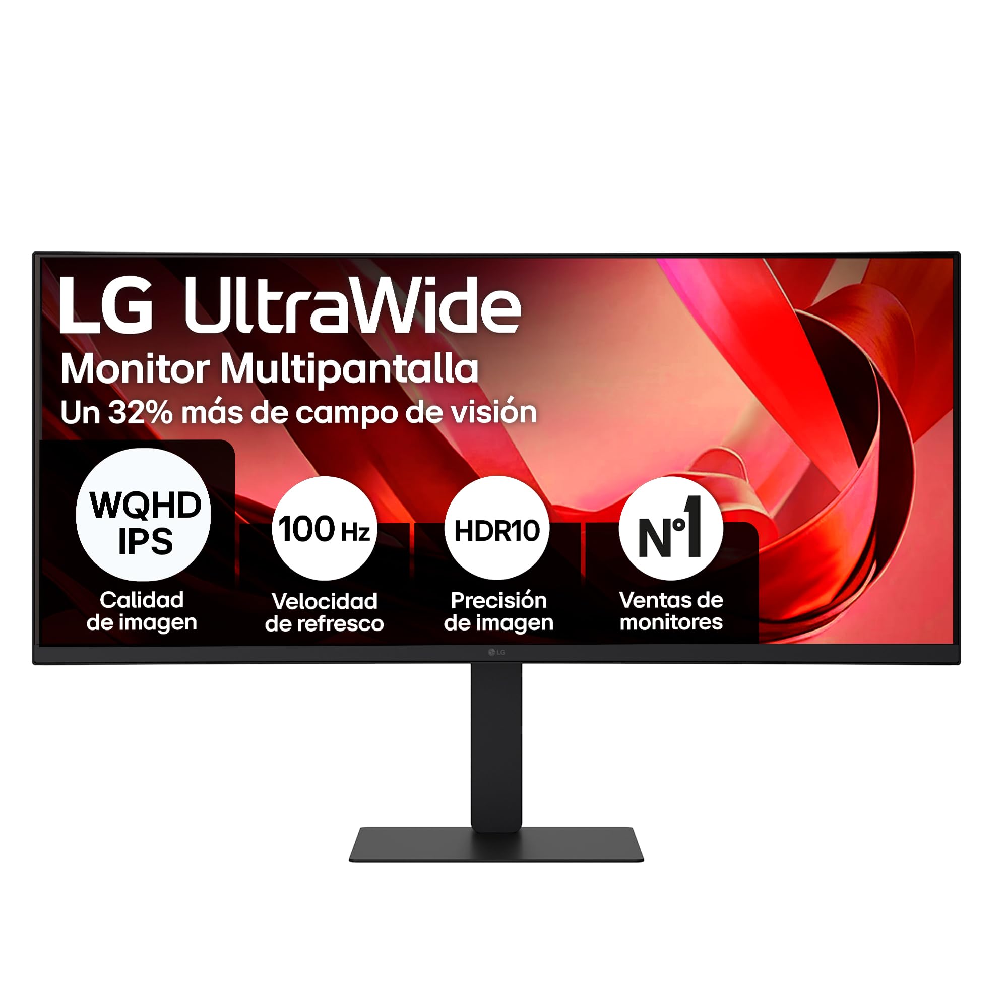 Monitor Profesional Ultrapanorámico Curvo LG UltraWide 34U650A-B 34"/ WQHD/ Multimedia/ Regulable en altura/ Negro