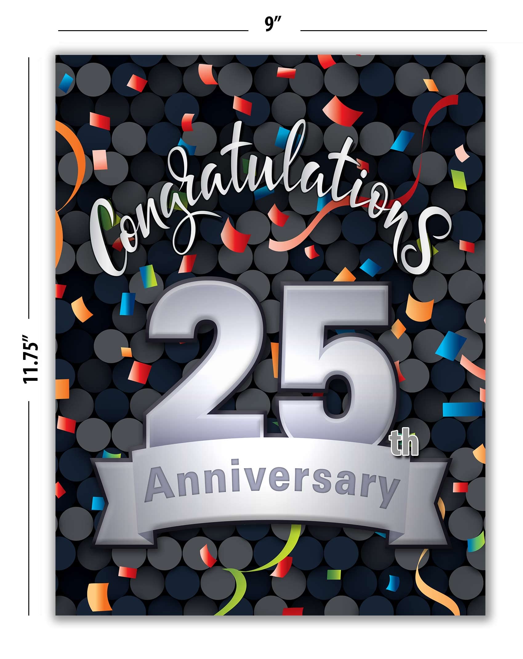 Amazon.com : Small World Greetings Large 25th Anniversary Card