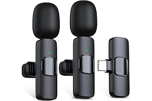RICCHI USB C Wireless Microphone for Android Phone: Professional Type C Lavalier Microphone