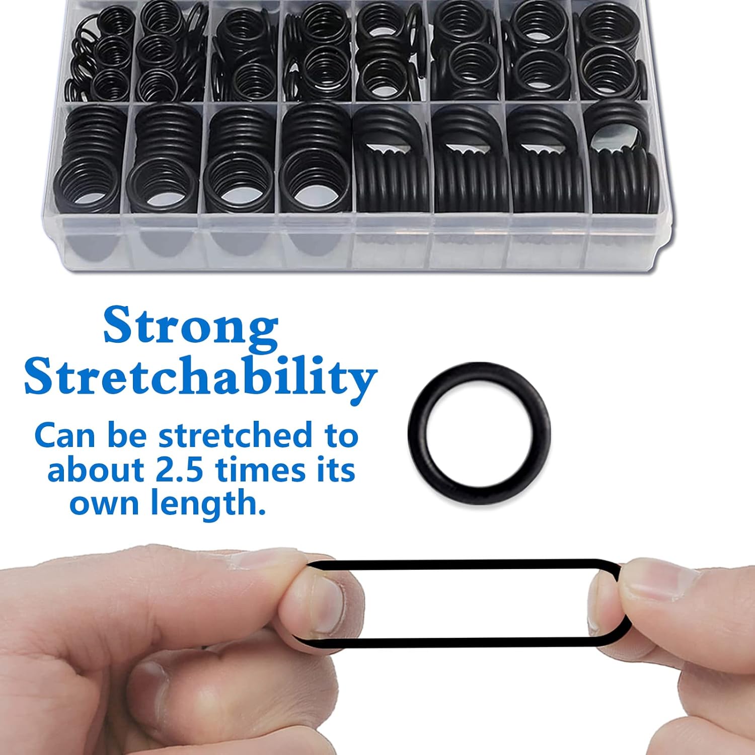 ZDBB 1280 Pcs 24 Size Rubber O-Ring Assortment Kit with Pick and Hook Set for Pressure Washer Faucet Plumbing OD 6mm-28mm