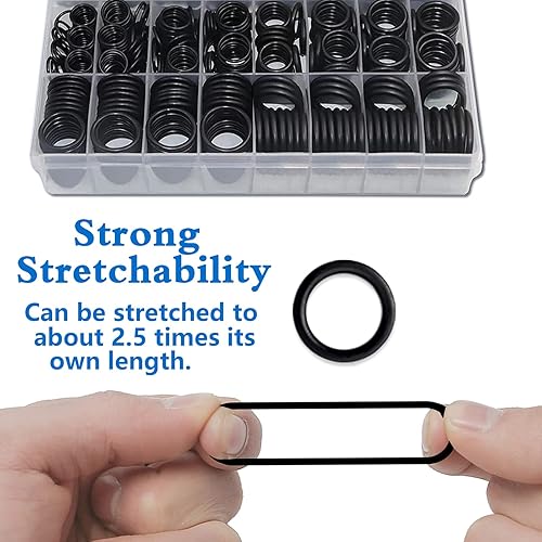Miniatura 6 de Juego surtido de juntas tóricas de goma de 24 tamaños, 1280 piezas, con juego de púas y ganchos para lavadoras a presión, grifo, plomería, diámetro