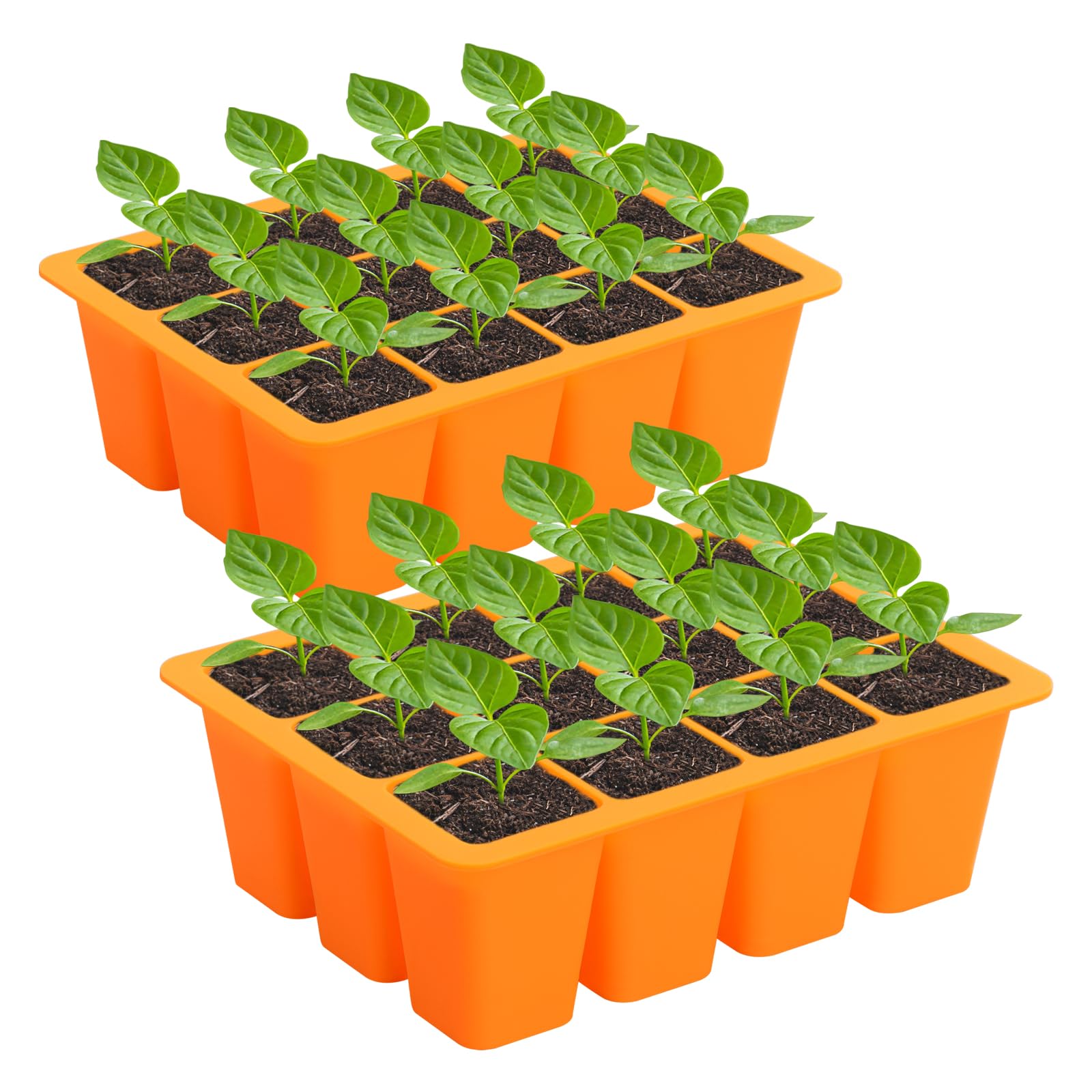 Pots de semis en silicone souple pour un repiquage facile sans abîmer les racines