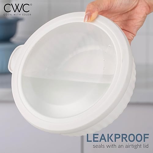 Vista 167 de COOK WITH COLOR - Juego de tazones de preparación profundos con tapas, para mezclar, de plástico, pequeños y apilables (color rosa/gris)