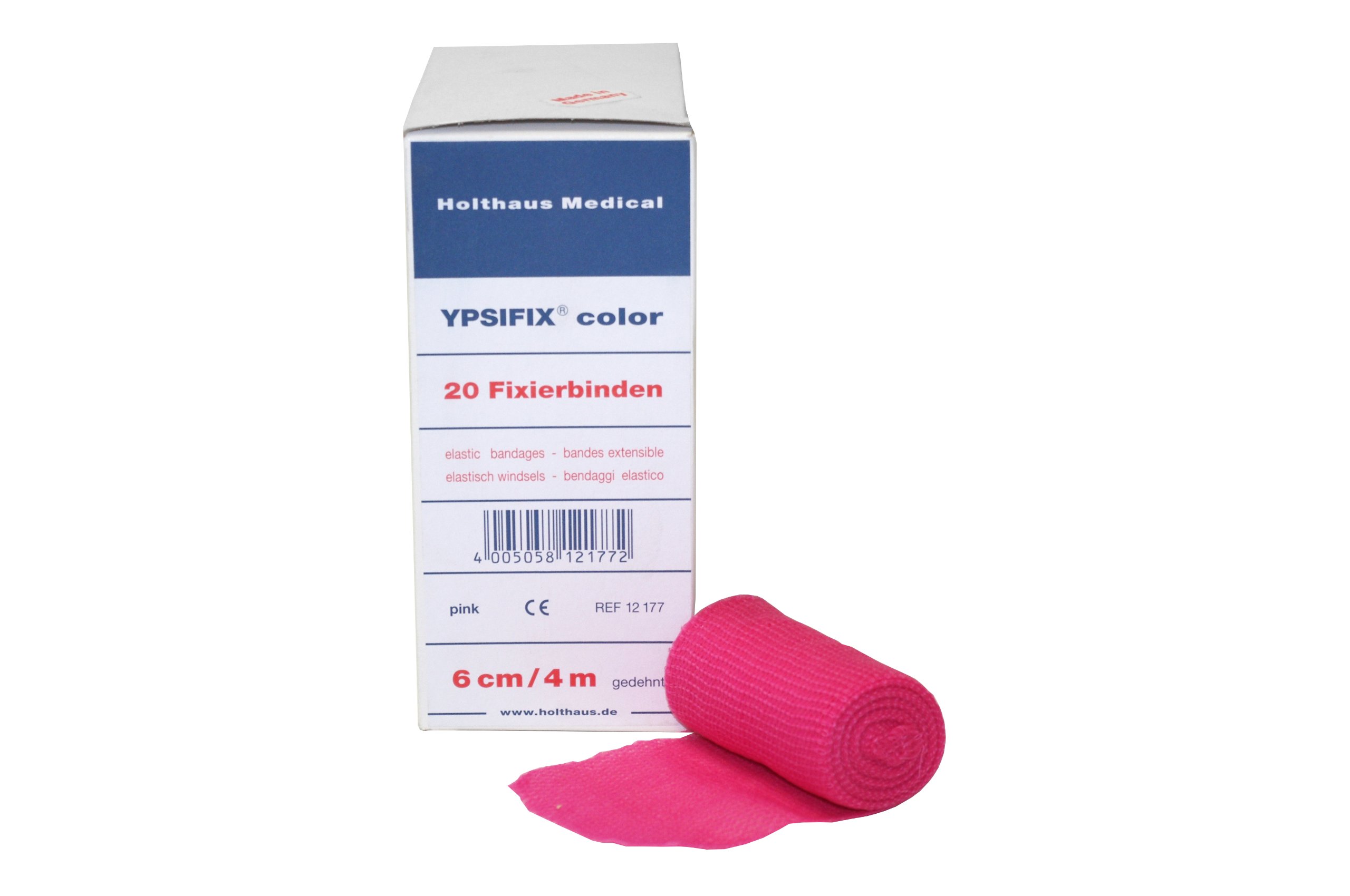 YPSIFIX® color Fixierbinde, 6 cm x 4 m, pink | Packung (1 Stück)