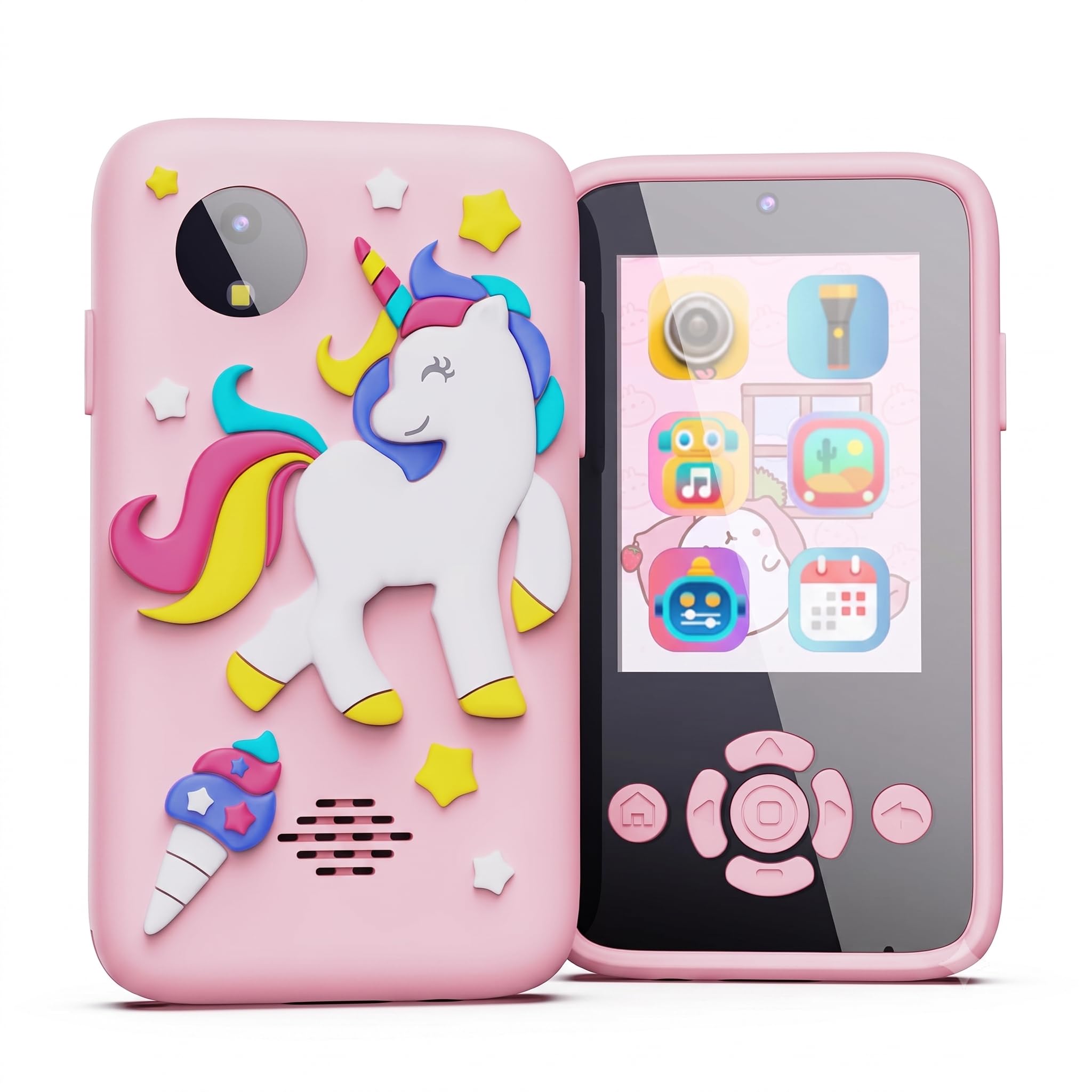 Kids Smartphone for Girls, Christmas Birthday Gifts for Girls Age 3-10, Kid Toy Cell Phone, Toddler Learning Play Toy, Smartphone with Dual Camera, Game, Music Player, Travel Toy Learning Toy for Kid-image-19