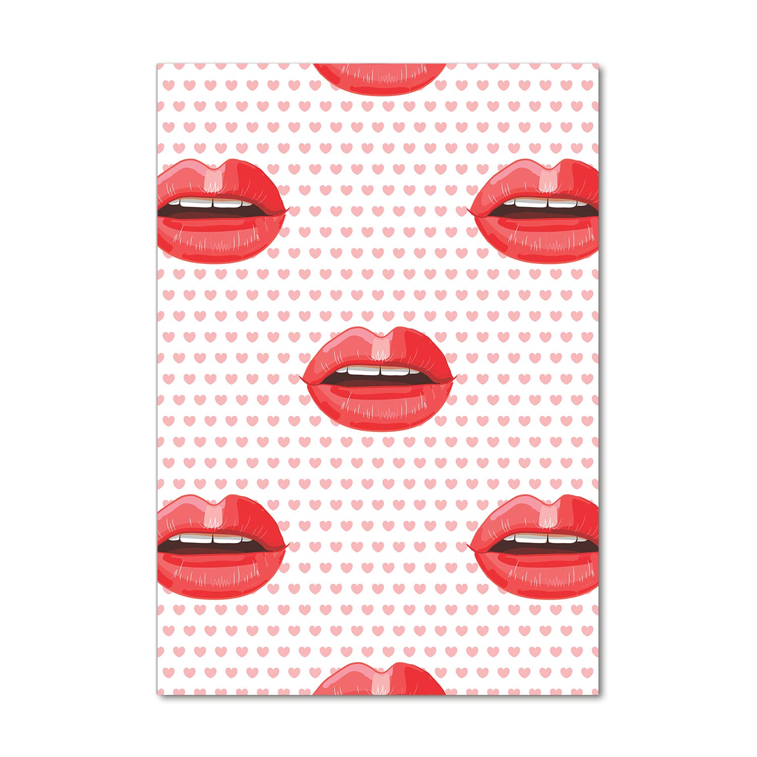 Impression sur verre 70x100 cm tableau nettoyable lèvres rouges pour cuisine