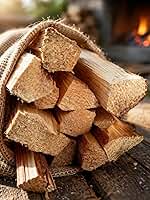 Lenha Natural para Fogão ou Decoração, 4 Peças de 40 cm, 1 kg