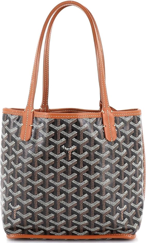 Pre-Loved Anjou Reversible Tote Coated Canvas Mini, Brown