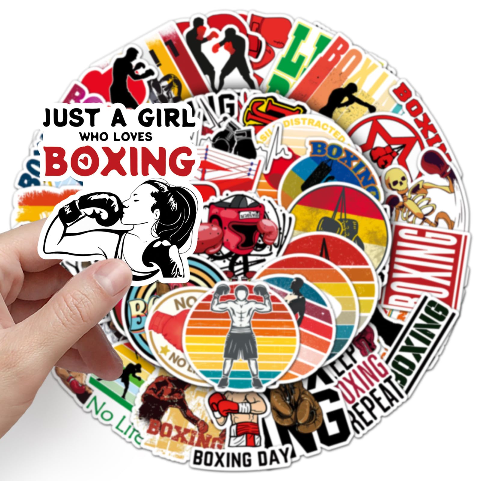 Boxsport 50 Adesivi In Vinile Impermeabili, Graffiti Per Skateboard, Moto, Valigie, Laptop, Taglie 5-8 Cm, Regalo Per Ragazzi - 2