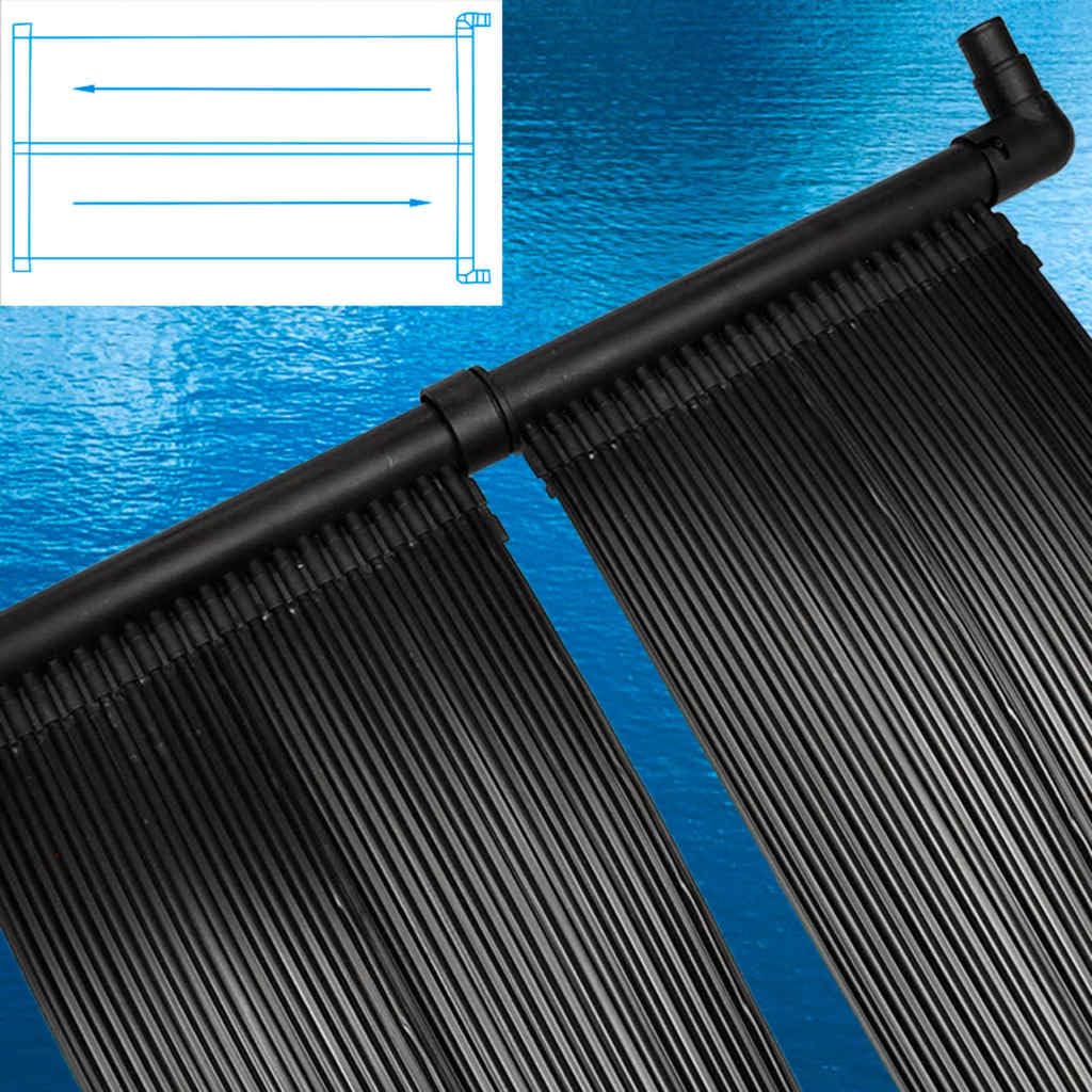 Set di 2 pannelli solari riscaldanti per piscina, aumenta la temperatura dell'acqua fino a 10 °C, compatibile con la maggior parte delle pompe per piscina, include 4 guarnizioni, 8 morsetti e 4