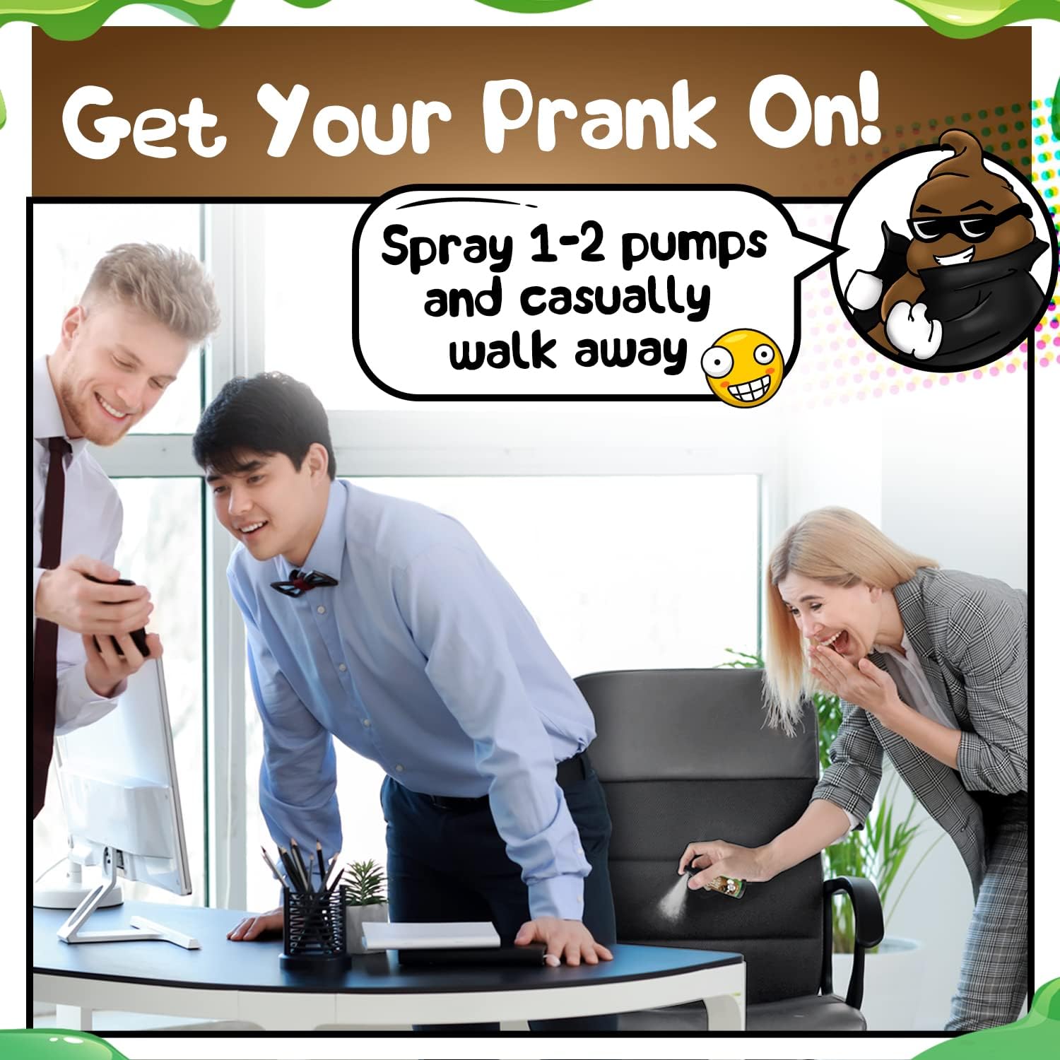 Impresa Fart Spray - Extra Strong Stinky Aerosol Fart Smell Spray - Stink Bomb Prank Toy & Gag Gift for Adults & Kids - 2 Pack, 2 oz Each, Black