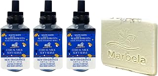 Bath & Body Works Cereal Milk Soft Serve 3 Wallflowers Home Fragrance Refill with a Natural Oats Sample Soap