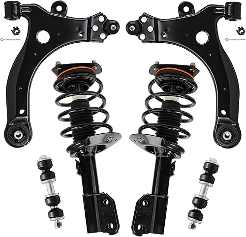 Miniatura 315 de Detroit Axle - Kit de puntales delanteros de 6 piezas para Chevrolet Aveo Aveo5 Pontiac G3 Wave, barra estabilizadora, varillas de acoplamiento