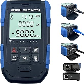 5-in-1 Fiber Optic Cable Tester - Portable Optical Power Meter With Light, FC/SC/ST Universal Interface