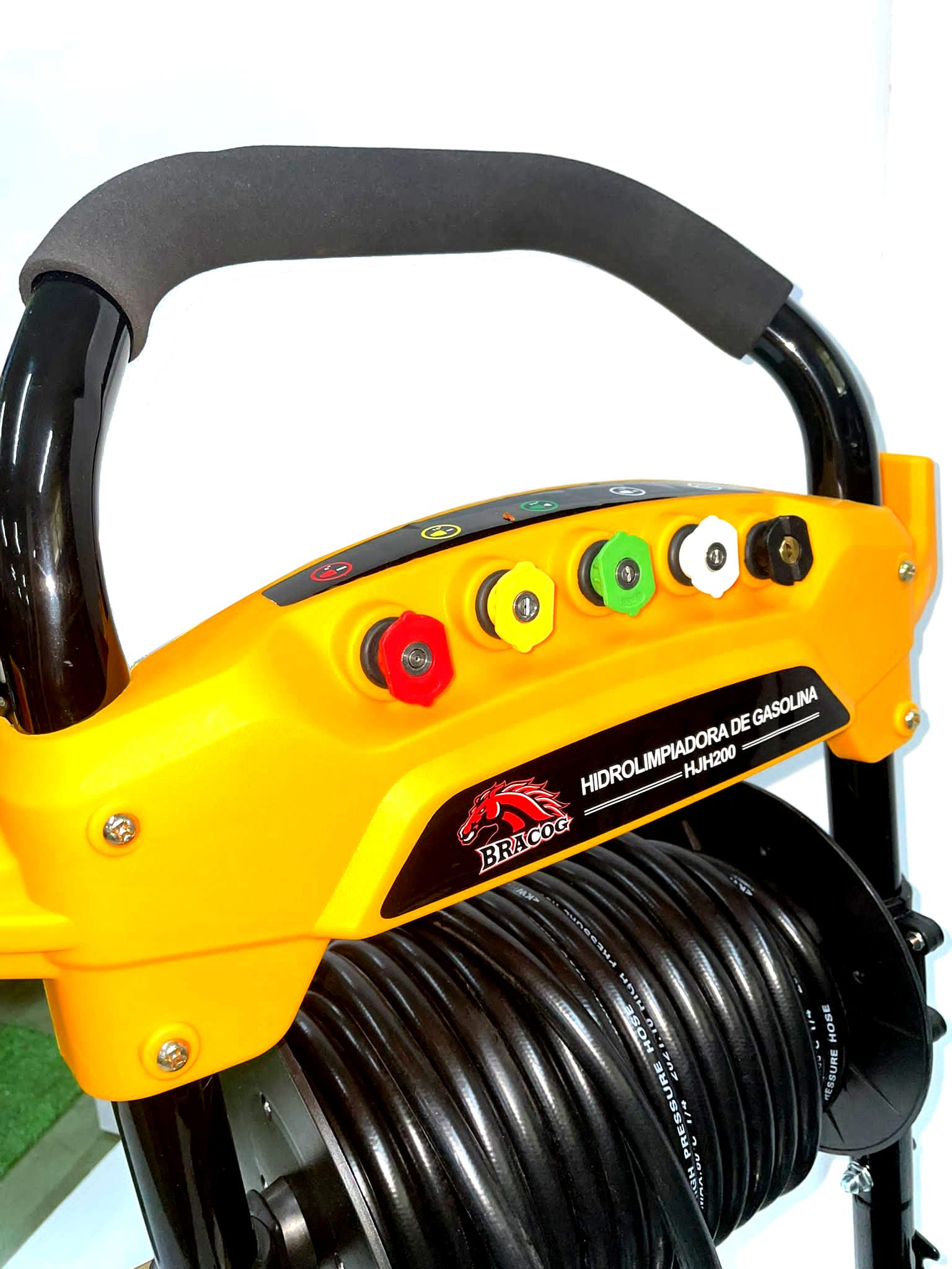 Hidrolimpiadora a Gasolina BRACOG HJH200 Power Series | 7,5 CV, Motor 4 Tiempos 210cc, Presión 207 Bares | Profesional, Silenciosa y Eficiente