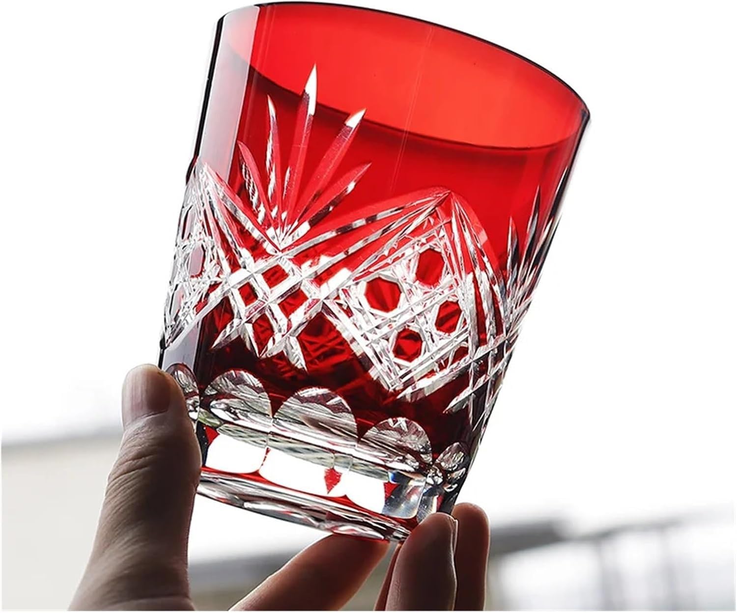 Glas Kristall-Whiskey-Glas, Japanischer Stil, Handgefertigt, Handgravur, Wasser, Wein, Tasse, Bier, Kaltgetränk, Gläser, Schnapsbecher