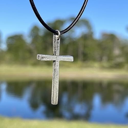 Miniatura 3 de Silver Thin Simple Cross Necklace - Catholic Men Jewelry, Women Religious Gifts, Faith and Believes, Mens Crosses, Father Day, Baptism Ceremony,