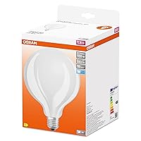 OSRAM LED Star GLOBE125, lampada LED a filamento opaco a forma di globo con diametro di 125mm