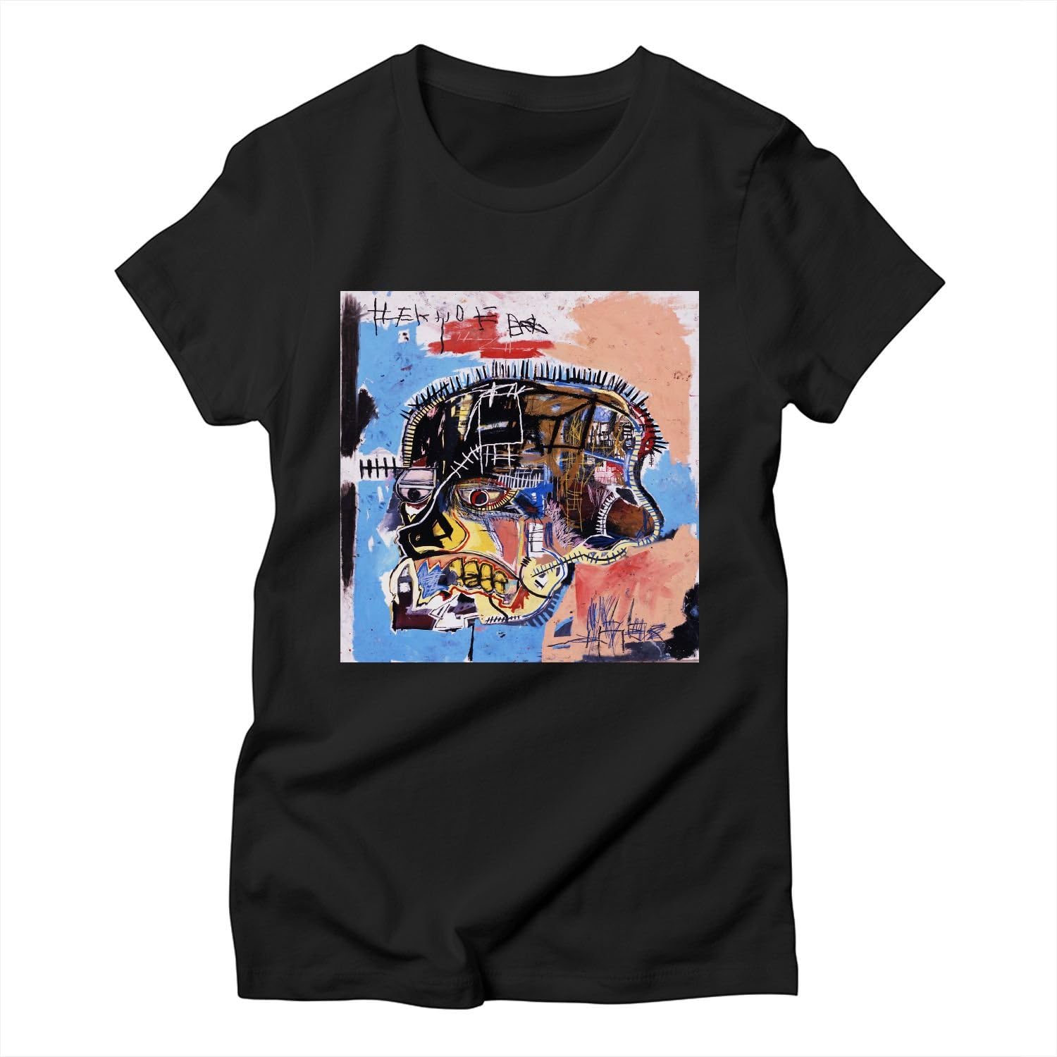 SHI NI Men's Jean Onetomich Onetoel Basq Onotouiat Black T-Shirts Medium