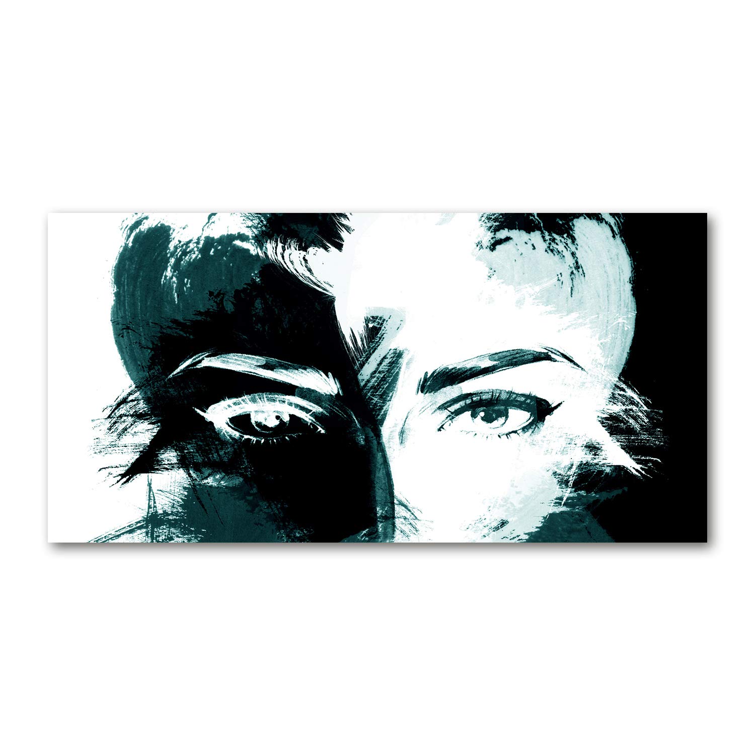 Image verre plastique deco salon tableau abstrait femme