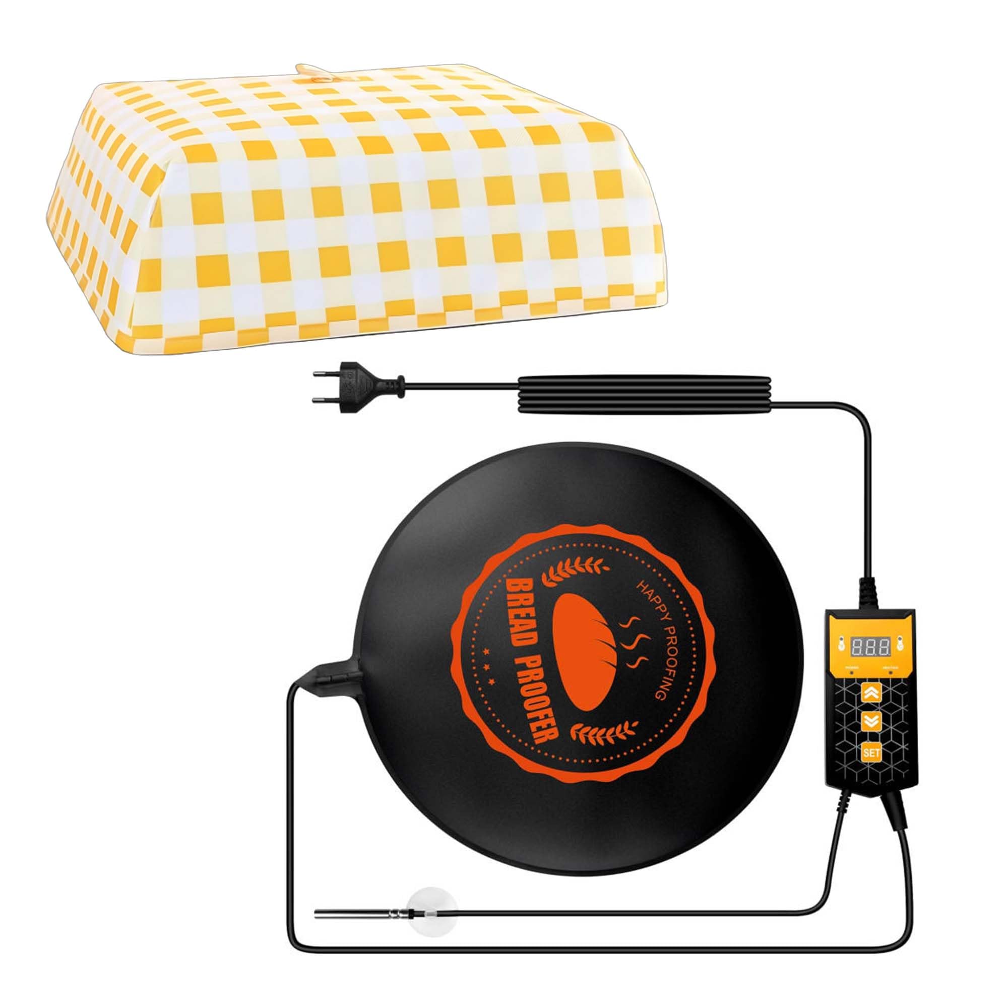 Heat Mat with Lid for Bread and Dough Dough Adjustable Temperature with Thermostat Sourdough for Home