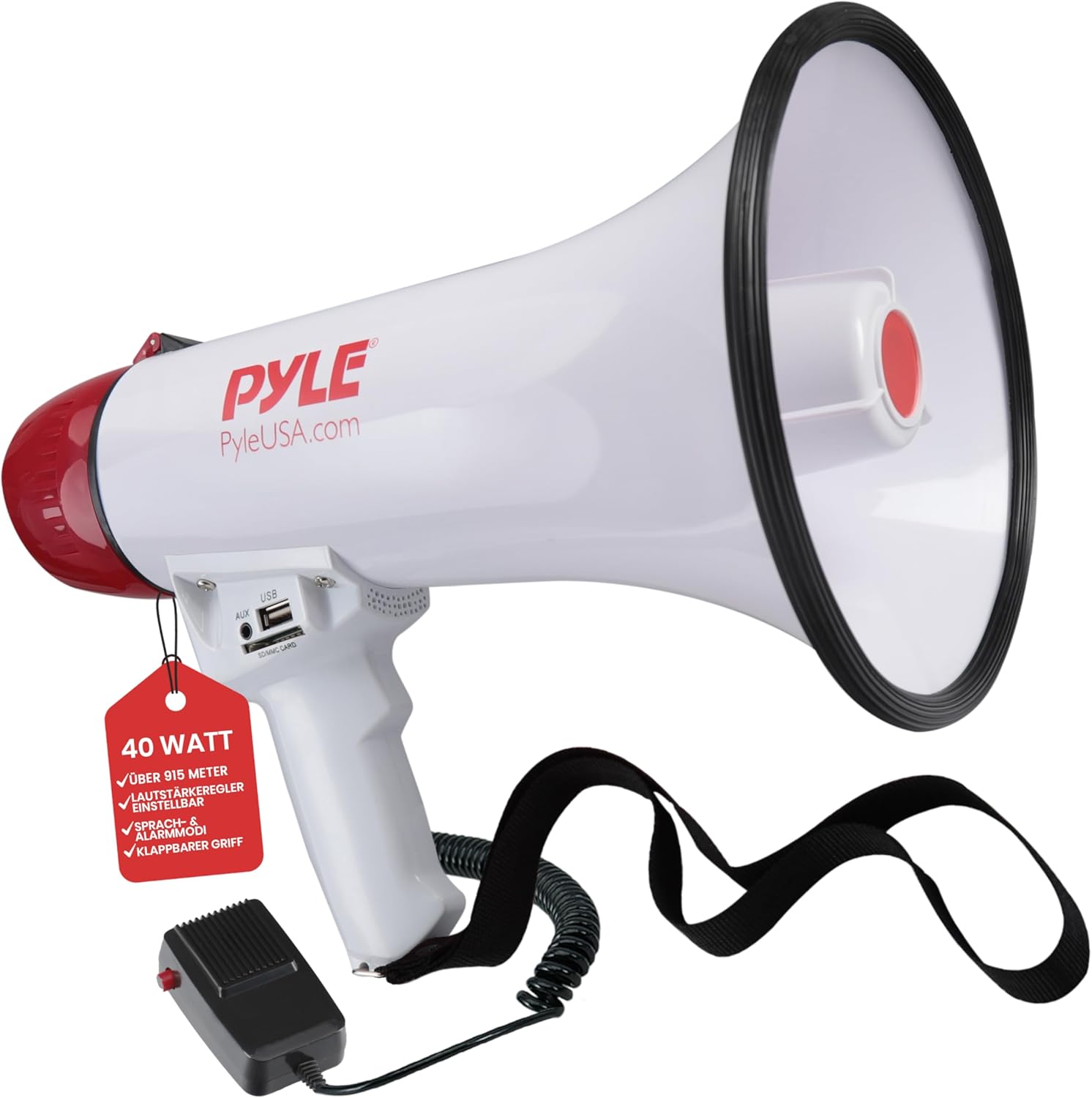 Pyle Megaphone Speaker with Bluetooth & Siren