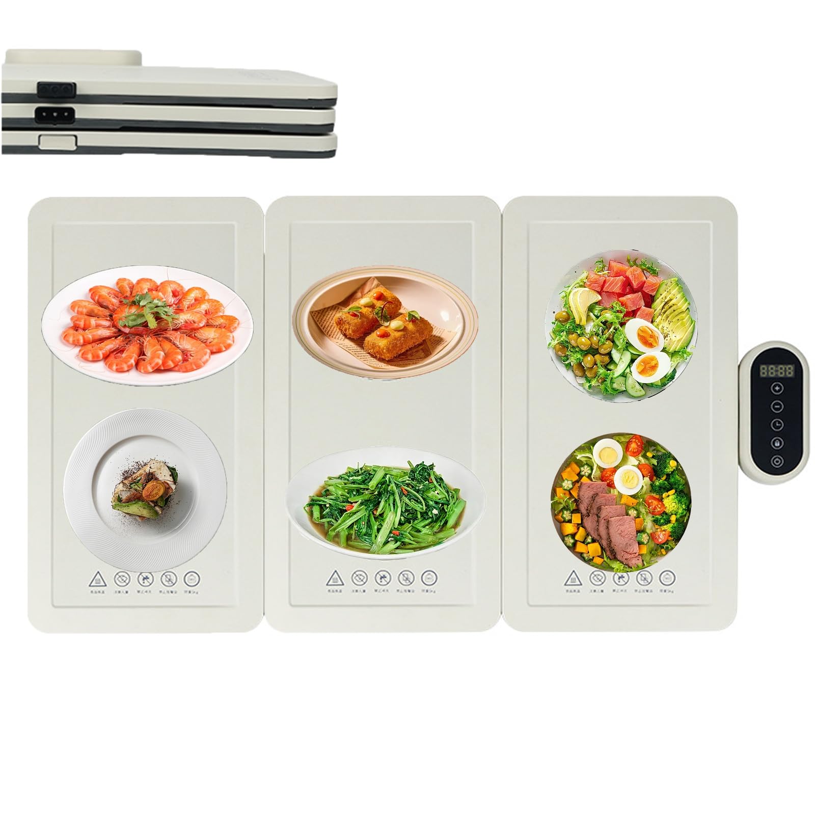 Tapis chauffant pour aliments enroulable pour éviter les repas froids en fête