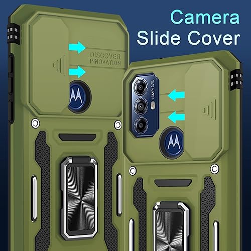 Miniatura 3 de DEERLAMN Funda para Moto G 5G 2023 con cubierta deslizante para cámara + protector de pantalla (1 unidad), protección completa de la cámara soporte