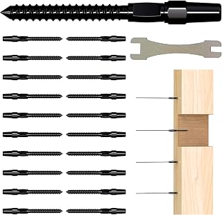 RiaYer 10 Pair Black Invisible Cable Railing Kit HF016BL - T316 Stainless Steel Swage Fittings for Deck Stair Railings