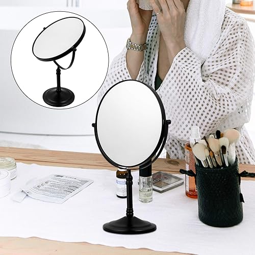 Miniatura 5 de Beaupretty Espejo LED portátil, espejo de tocador de escritorio, espejo de tocador de maquillaje, espejo de maquillaje con aumento, espejo de