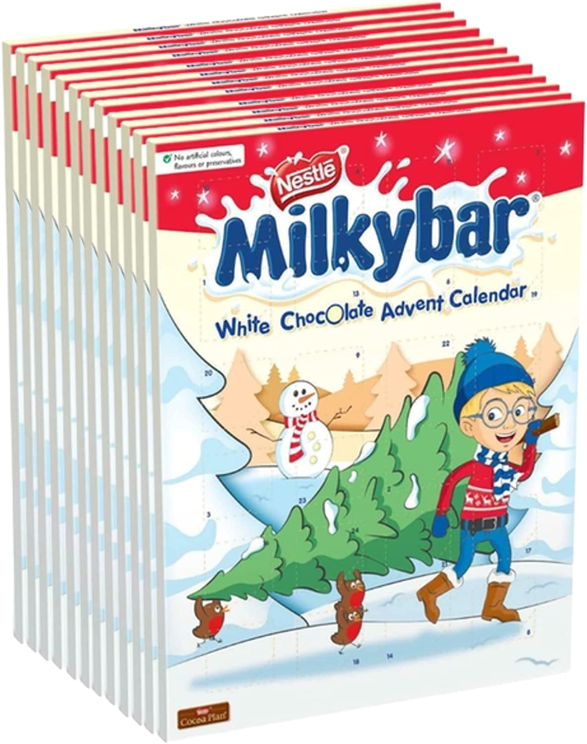 Milkybar Schokolade Adventskalender 2022 Kinder – Weihnachten Schokolade Advent Bulk Kaufen Xmas Sweet Bulk Chocolate Xmas Milkybar Adventskalender Bulk (12 x Milkybar)