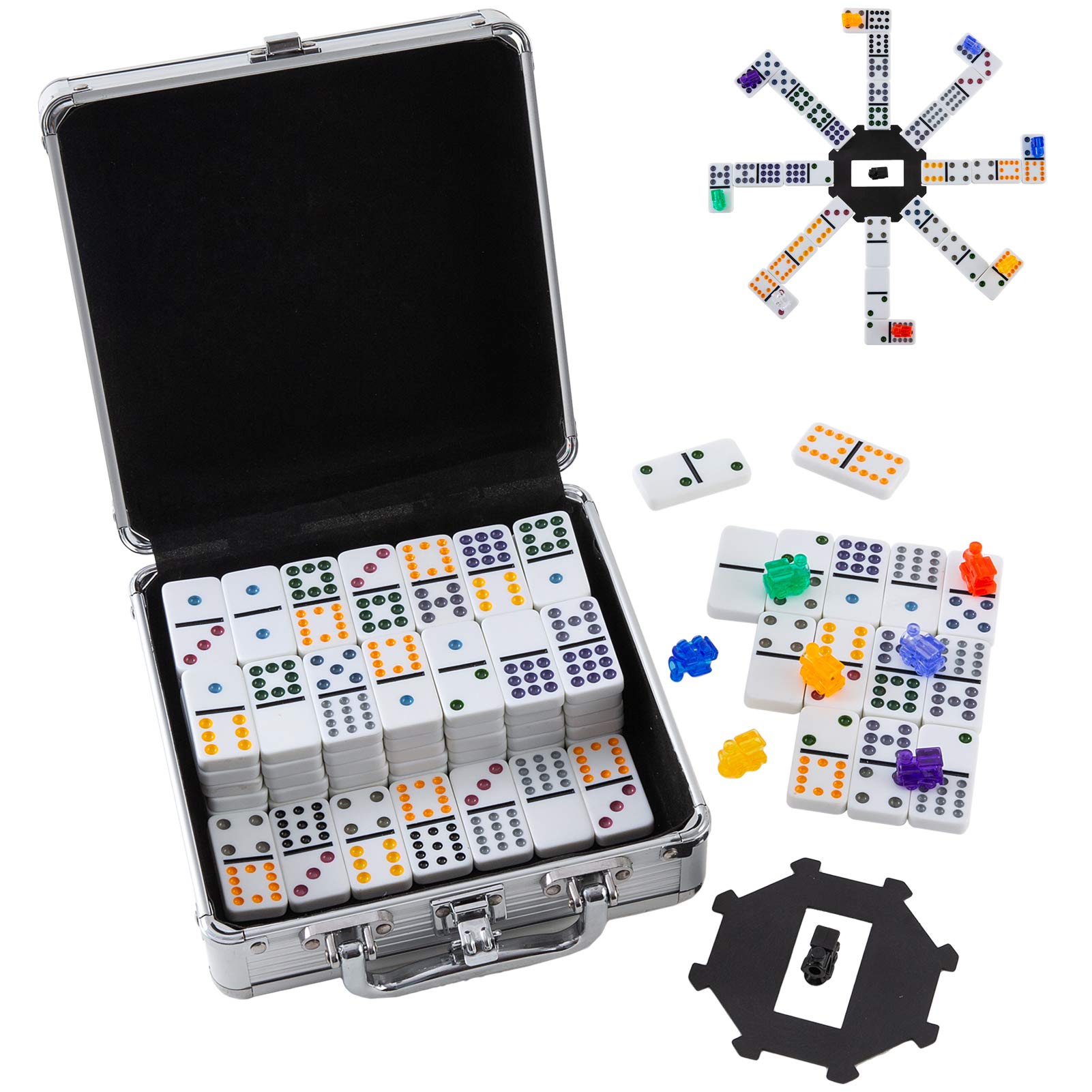 Buy Homwom Double 12 Colored Dot Dominoes Mexican Train Game Set 91  Buy Homwom Double 12 Colored Dot Dominoes Mexican Train Game Set 91