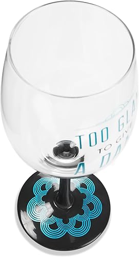 Miniatura 7 de Pavilion Gift Company Pretty Inappropriate Too Glam To Give A Damn - Portavelas para copa de vino, color azul