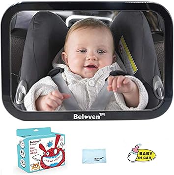 Miroir De Voiture Pour Siege Arriere De Bebe Transparent Reglable A 360 Degres Verre Convexe Incassable Entierement Assemble Teste Contre Les Chocs Amazon Ca Auto
