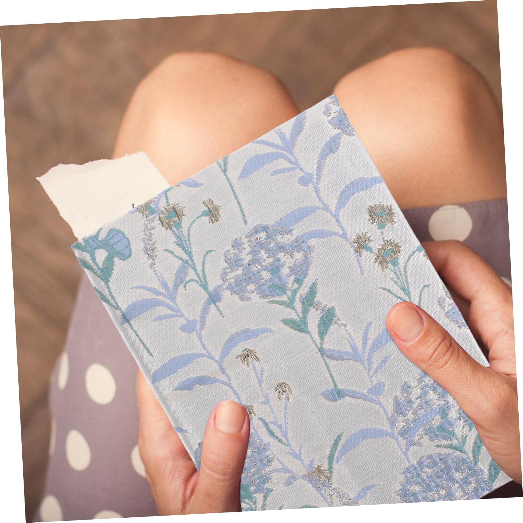 Operitacx 5 Piezas cubierta de libro de tela de libros decorativo para mangas de libro de tela el libro archivador anillas decoración funda de libro decorativa Sky-blue