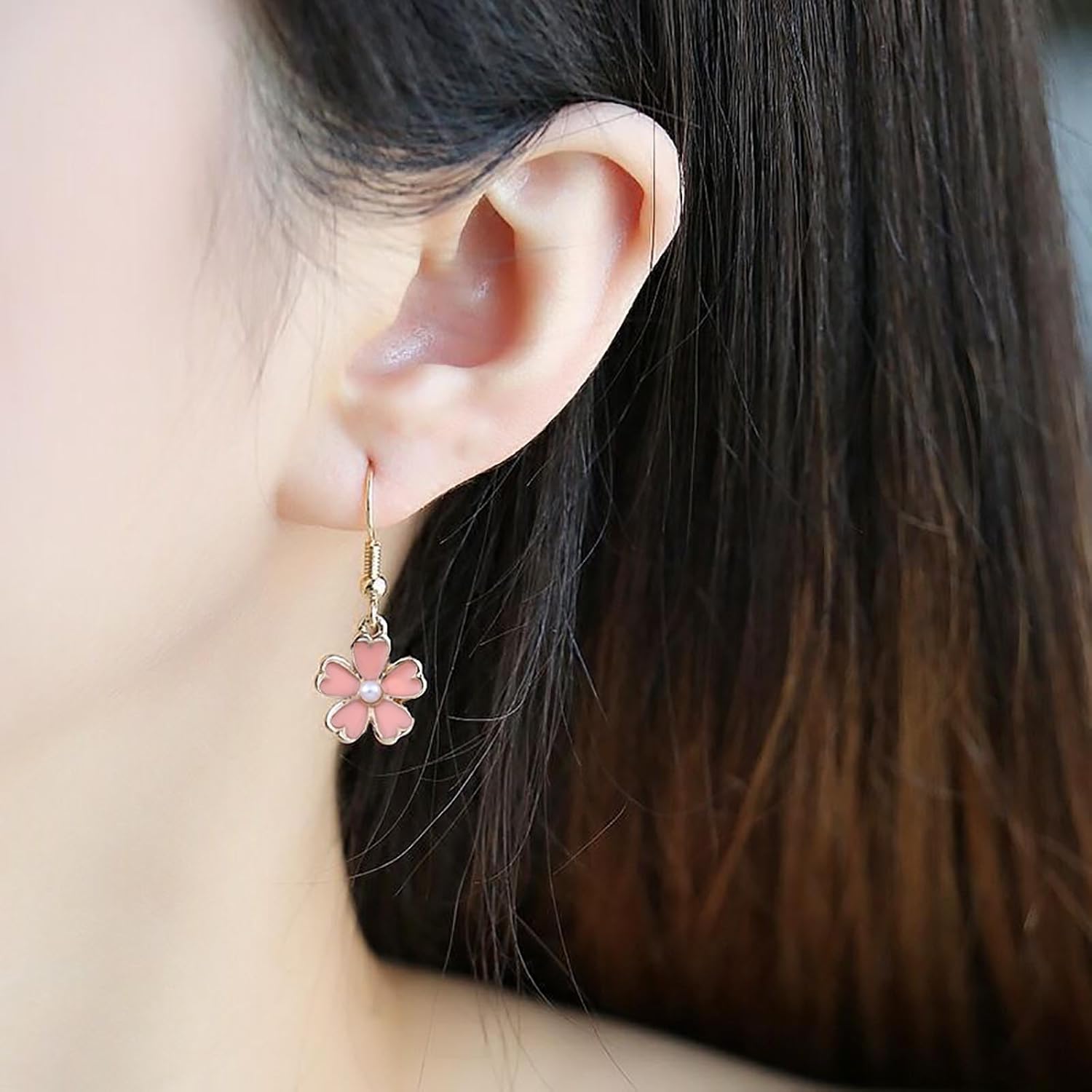 Andelaisi Boho Daisy Flower Drop Earrings Gold Sunflower Dangle Earrings Vintage Flower Pearl Earrings Minimalist Daisy Hook Earrings Jewelry for Women - Image 5